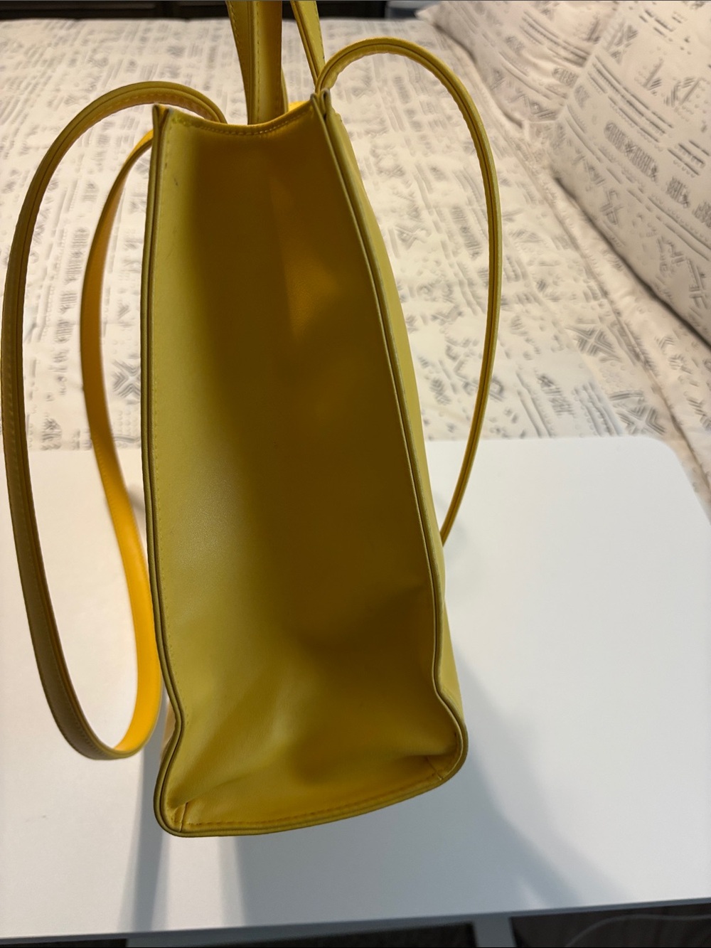 Telfar Yellow Logo-Embossed Leather Tote - Picture 9 of 9